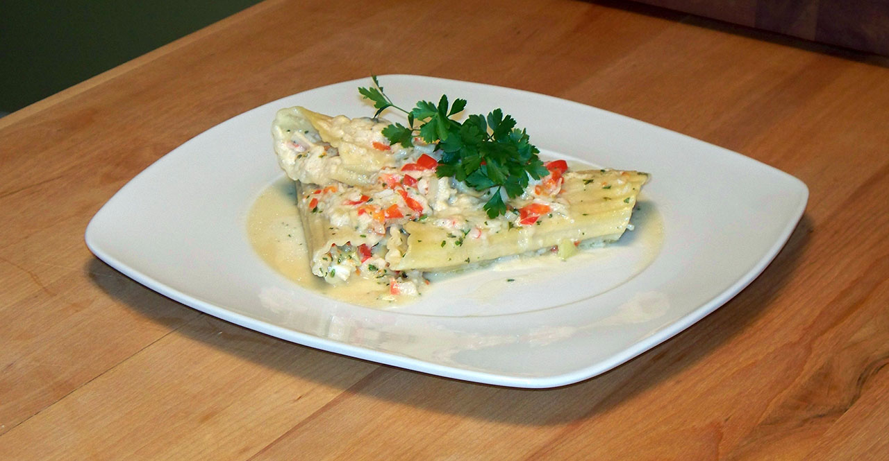 Recette de manicotti au fromage et crabe