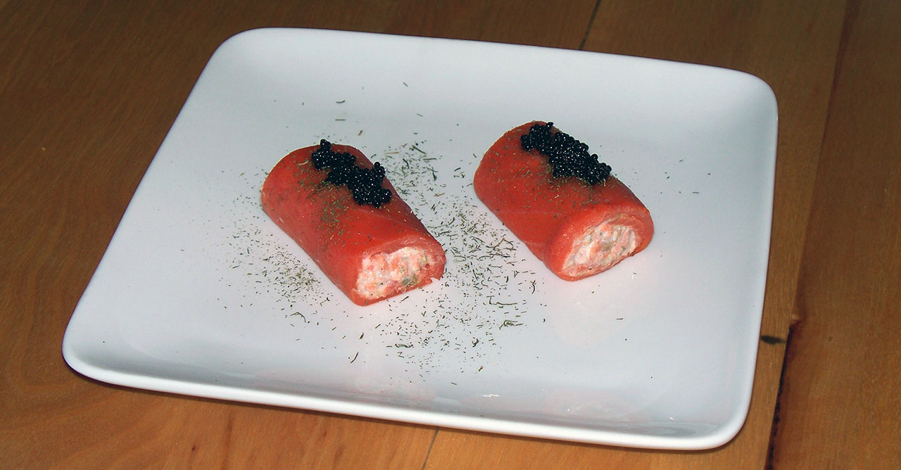 Roulade de saumon fumé