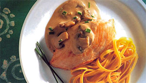 Sauce onctueuse aux champignons